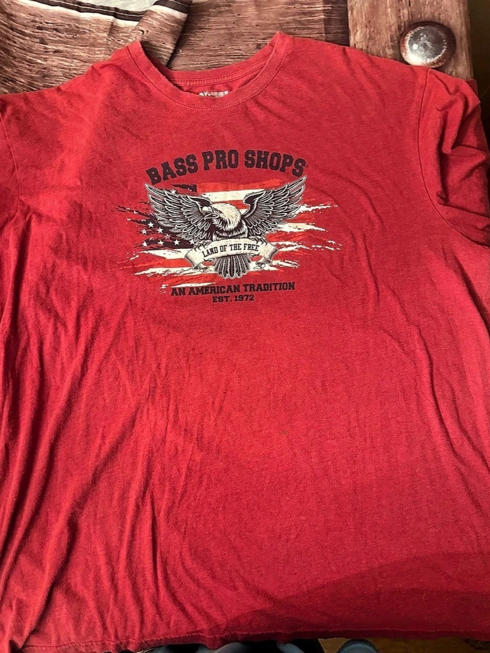 Bass Pro Shops Land of the Free Eagle Short-Sleeve T-Shirt Red 3XL